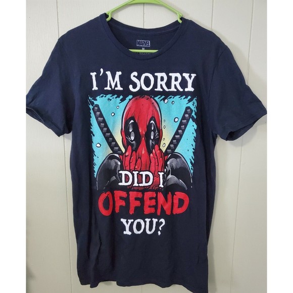 Deadpool Men's Medium Funny Sarcastic T-shirt- Did I Offend You?  Marvel Comics - Picture 1 of 6